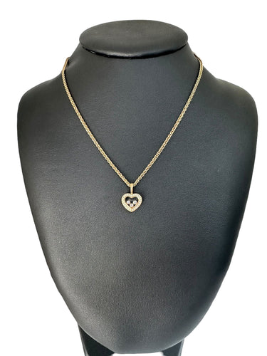 Collier Chopard, collier pendentif cœur Happy Diamond en or jaune 58 Facettes