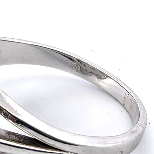 Bague 53 Bague en or blanc 18k et diamants 58 Facettes