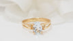 Bague 54 Bague vintage en or jaune et aigue marine 58 Facettes 31667
