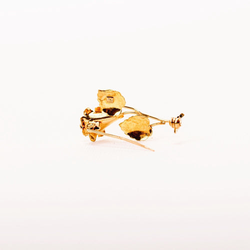 Broche Broche vintage florale en or jaune 58 Facettes 234