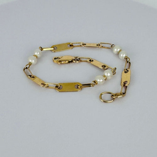 Bracelet Bracelet en or jaune avec perles 58 Facettes 2410026