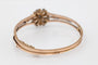 Bracelet Bracelet rigide motif floral en or 18k et diamants taille rose 58 Facettes 11837