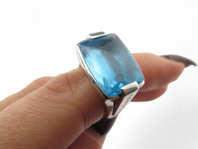 Bague 50 vintage bague BULGARI metropolis aigue marine t50 or blanc 18k 58 Facettes 270460
