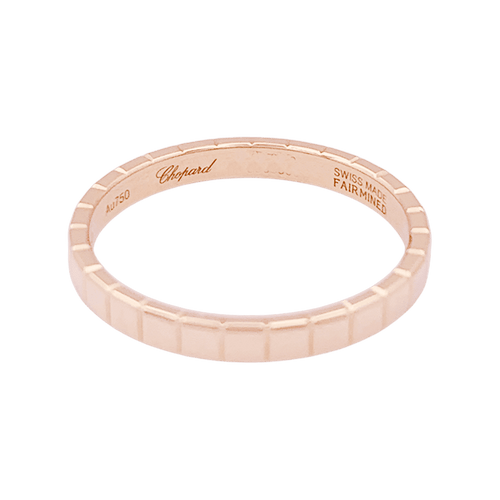 Bague Chopard "Ice Cube" or rose.