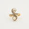 Bague 56 Bague Toi et Moi 2 ors diamants 58 Facettes GU27