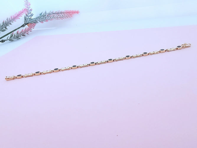 Bracelet Bracelet or jaune saphirs et diamants 58 Facettes AA 1689