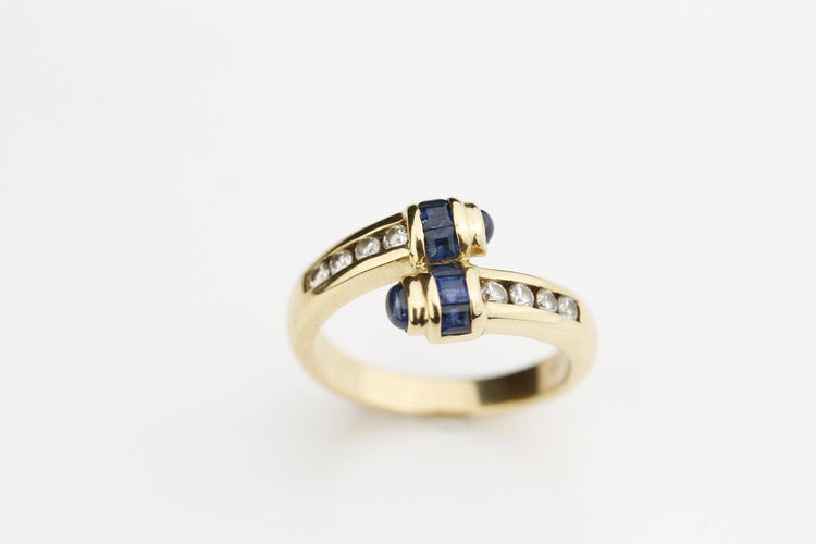 Bague 57 Bague Saphirs Diamants 58 Facettes