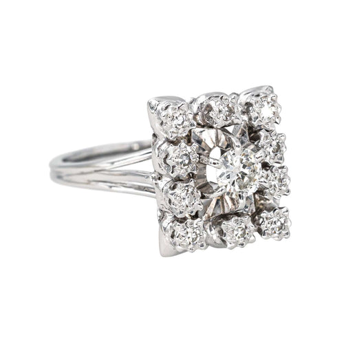 Bague 51 Bague Or blanc Diamant 58 Facettes 4555441CN