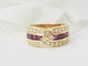 Bague 53 Bague en or jaune, diamants et rubis 58 Facettes 33456
