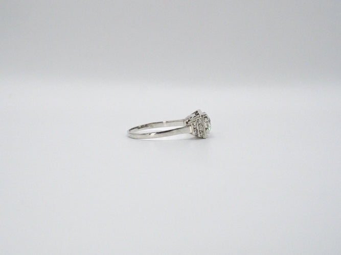 Bague 57 Bague Art Déco Platine Diamants 58 Facettes 4530