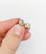 Boucles d'oreilles Puces d'oreilles vintage or jaune cabochons pierres de lunes 58 Facettes A05689