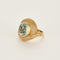 Bague 55 Importante bague en or rose, aigue marine 58 Facettes LJBAV5