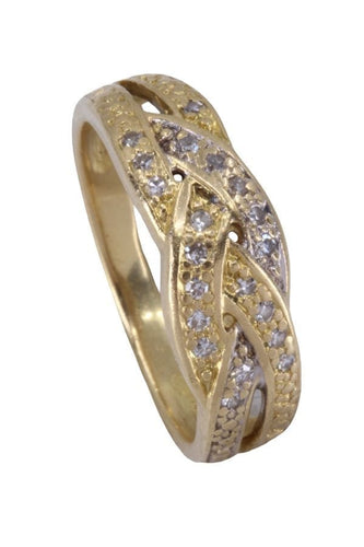 Bague 51 Bague moderne entrelacée diamants 58 Facettes 086781