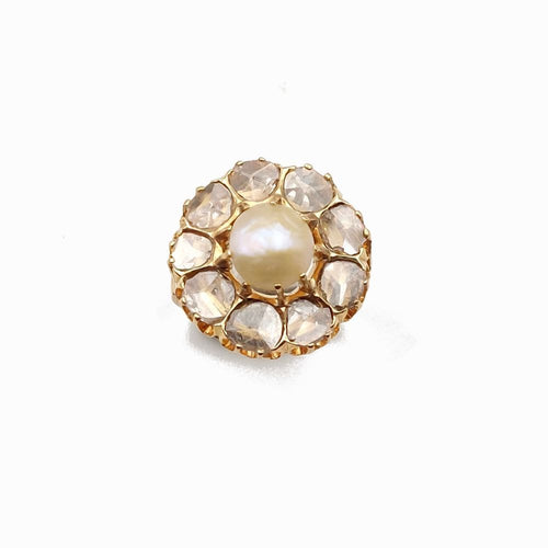 Bague 51 Bague Art Nouveau "Anima" or rose, demi-perle, diamants (1900) 58 Facettes 204