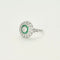 Bague 53 Bague ronde diamants émeraudes 58 Facettes