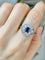 Bague 59 Bague Art Déco en or blanc et platine 58 Facettes