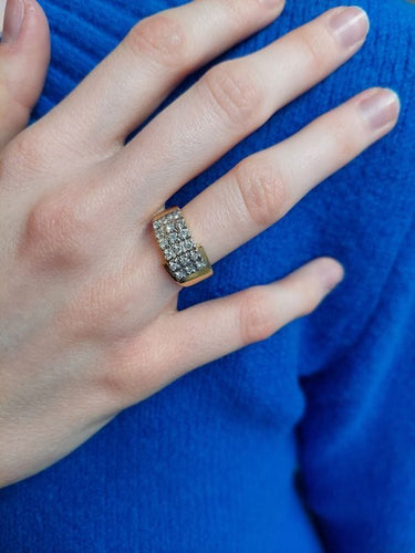Bague 51.5 BAGUE PAVAGE DIAMANTS 58 Facettes 083491