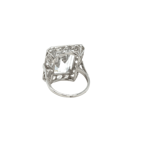 Bague 51 Bague or blanc oxyde de zirconium et diamants 58 Facettes 1.0000076/3