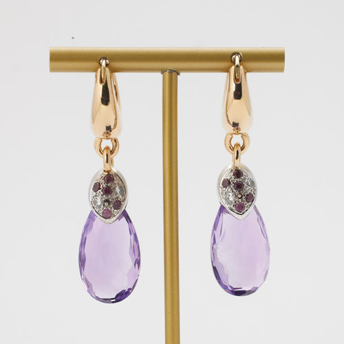 Boucles d'oreilles Boucles d’oreilles améthystes 58 Facettes