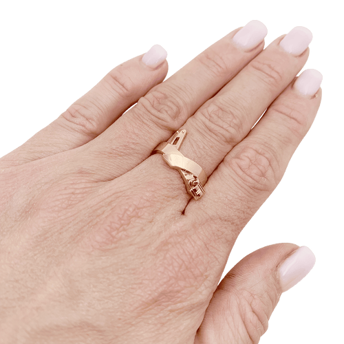 Bague 53 Bague Hermès "Kelly Gavroche" or rose. 58 Facettes 34327