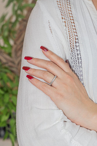 Bague Alliance Or blanc Diamant