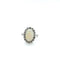 Bague 56 Bague or blanc - Opale et Diamants 58 Facettes 1.0000667/1