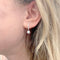 Boucles d'oreilles Paire de créoles or blanc, diamants. 58 Facettes 34636