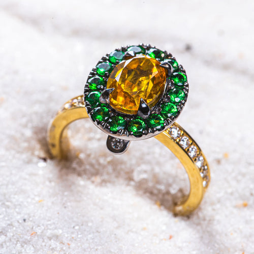 Bague 58 The Garden ring– Unique Creation by Gianpiero Casolani 58 Facettes GCR002