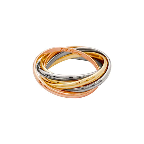 Bague 52 Bague Cartier, "Trinity 7 anneaux", trois ors. 58 Facettes 35273