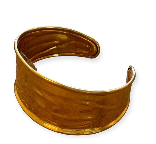 Bracelet Bracelet or jaune manchette 58 Facettes