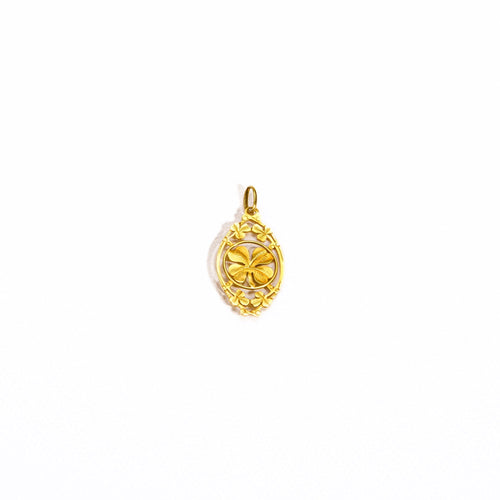 Pendentif ancien trèfles or jaune