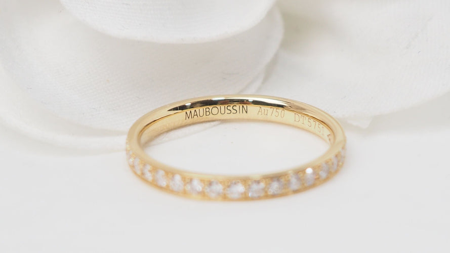 Bague MAUBOUSSIN - Alliance en or jaune et diamants 58 Facettes