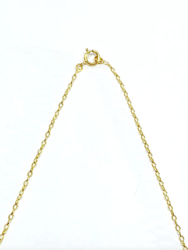 Chaîne or jaune maille forçat 58 Facettes
