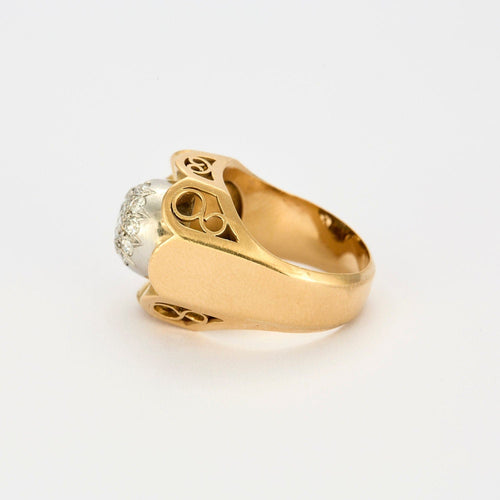 Bague Tank or jaune Diamants