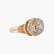 Bague 52 Bague or jaune et blanc 58 Facettes P6L15D