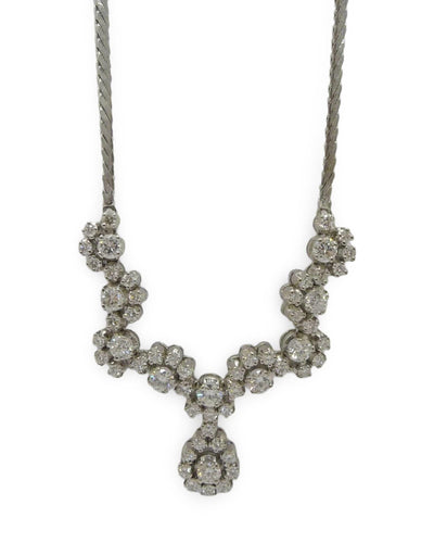 Collier Collier or blanc et diamants haute joaillerie 58 Facettes 00037501