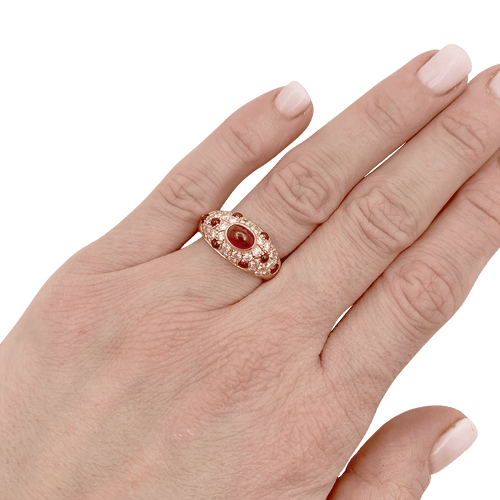 Bague 52 Bague Cartier, "Corinthe", or jaune, rubis, diamants. 58 Facettes 34409