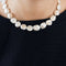 Collier Collier de perles Keishi blanche, fermoir argent 58 Facettes