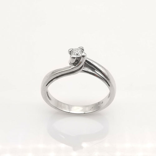 Bague 56 solitaire en or et diamant 58 Facettes