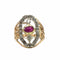 Bague 57 Bague ancienne du début du 20ème siècle en or et argent avec diamants et rubis 58 Facettes Q104B