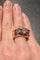 Bague 52.5 Bague modèle Tank asymétrique d'époque 1930/40 3 ors rubis diamants 58 Facettes