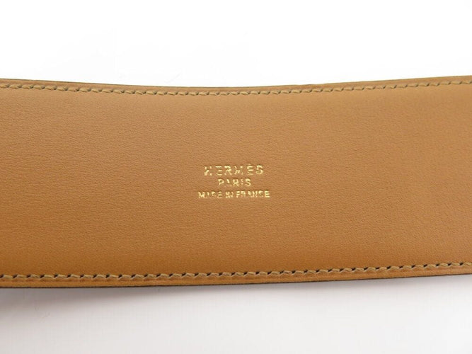 Collier vintage ceinture HERMES medor collier de chien en cuir box noir t76 58 Facettes 265992