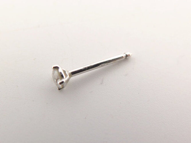 Boucles d'oreilles puce boucle d'oreille VANRYCKE valentine diamant 0.11 ct or blanc 18k 58 Facettes 266429