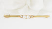 Broche Broche barrette en or jaune perles et diamants 58 Facettes 13505
