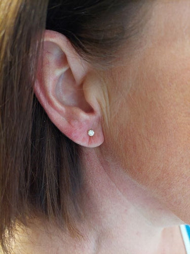 Boucles d'oreilles CLOUS D'OREILLES DIAMANTS 0.18 CARAT 58 Facettes 082921