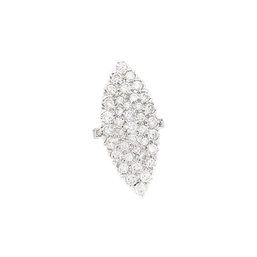 Bague 54 Bague marquise, deux ors, diamants. 58 Facettes 35068