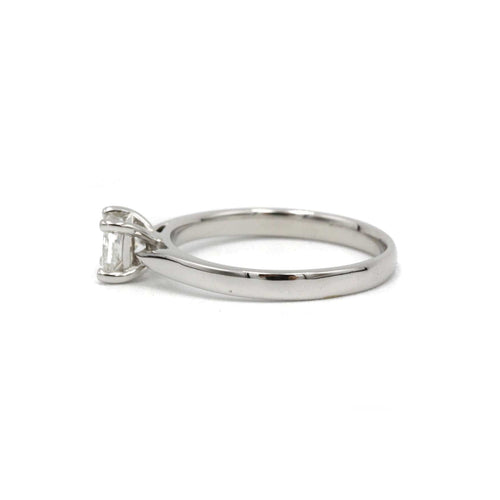 Bague 51 Solitaire or blanc diamant 58 Facettes 220466R
