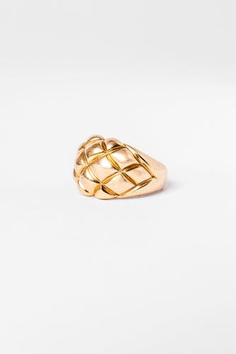 Bague 55 Bague Dôme en or jaune 58 Facettes