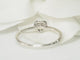 Bague Solitaire en forme de cœur en or blanc et diamants 58 Facettes 24977