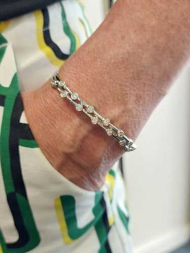 Bracelet BRACELET JONC OUVRANT DIAMANTS 58 Facettes 087431